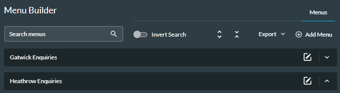 Menu builder