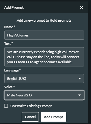 Add a Prompt
