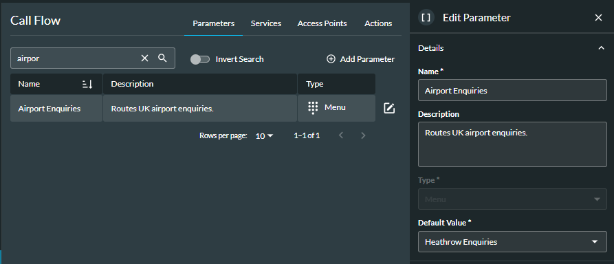 Example of Configuring a Parameter