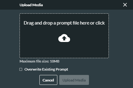 Upload Media Window