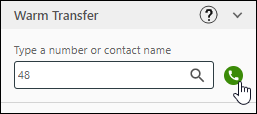 Entering target transfer number