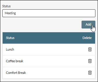 Creating custom user statuses