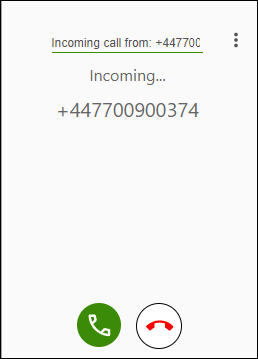 Phone tab during call ringing