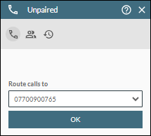 Unpaired panel for selecting PSTN