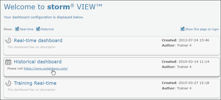 Add a navigation link to a dashboard